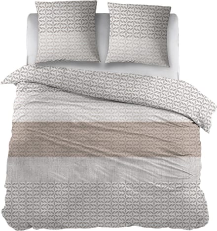 Snoozing Elke Dekbedovertrek - Extra breed - 260x200/220 cm - Taupe