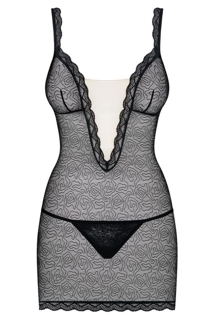 Obsessive Jurk met Kant - Erotische Jurk - Maat S/M - Zwart