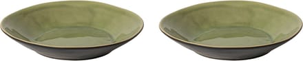 Costa Nova Riviera diep bord 25 cm Vert Frais lichtgroen - set van 2