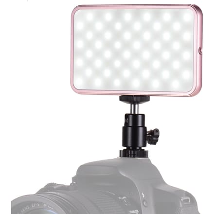FL-08 Mini LED Videolichtpaneel Fotografie Invullicht 3000K-5500K Dimbaar Ingebouwd roze