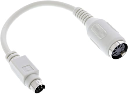 PS/2 (m) - DIN 5-pins (v) toetsenbord adapter / beige - 0,20 meter