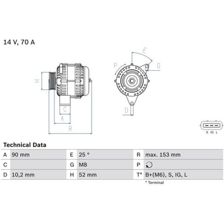 Generator BOSCH 0 986 040 531