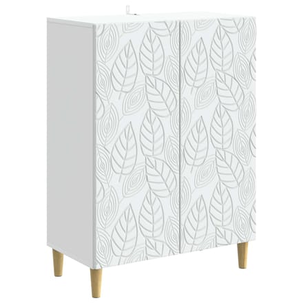 vidaXL - Dressoir - Wit - 66 - x - 34,5 - x - 90 - cm - Bewerkt - hout