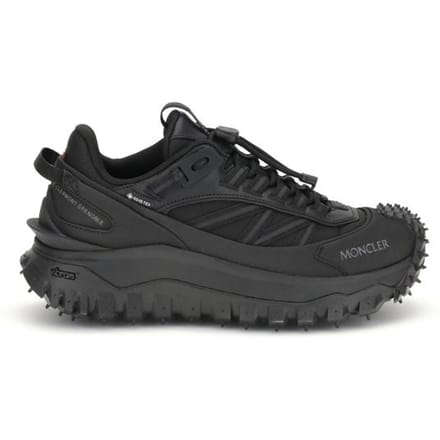 Moncler Zwarte Kalfslederen Bos Taurus Atletische Sneakers