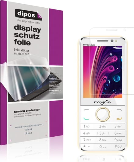 dipos – 4x Beschermfolie geschikt voor Myria Sun 2 | Krasbestendige & heldere Screenprotector Ultra-Thin