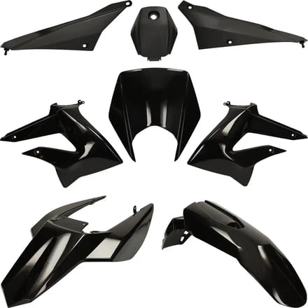Kappenset Derbi Senda DRD Pro glans zwart