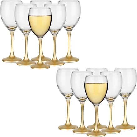Glasmark Wijnglazen - 12x - Gold collection - 300 ml - glas