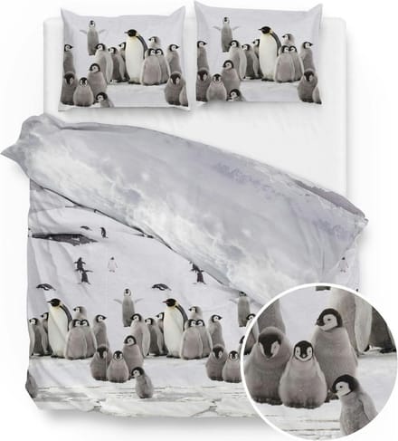 Zohome Tadzio Dekbedovertrek - Flanel - Extra breed - 260x200/220 cm - White