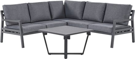 VIZZINI - Loungeset voor 5 - Donkergrijs - Aluminium