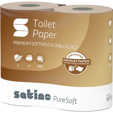 Toiletpapier Satino MT1 PureSoft 2-laags 400 vel naturel 067130