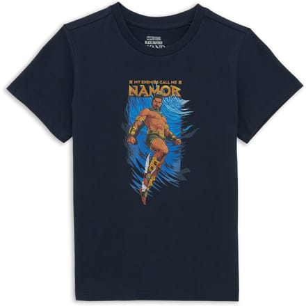 Wakanda Forever Namor Kids' T-Shirt - Navy - 98/104 (3-4 jaar)
