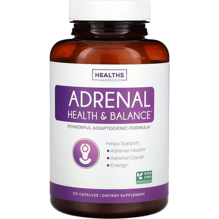Healths Harmony, Santé et Équilibre Adrénaliens, 120 Capsules
