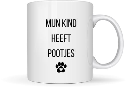 Mok ''Pootjeskind'' – grappige dierenmok – 330ml