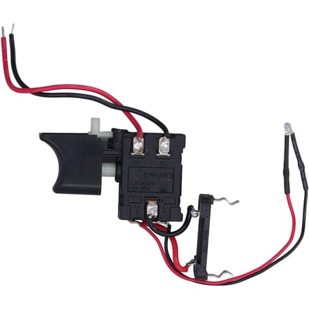 Boor Schakelaar Snelheidsregeling Schakelaar CW CCW Omkeerbaar met Licht 7.2‑24V DC 16A voor Vervanging