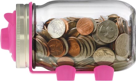Jar Ware Spaarpot - Voor Mason Jars - Herbruikbare & Universele - Pink