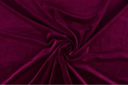 Stretch fluweel - Cassis - 1 meter - Per meter - Velvet stof