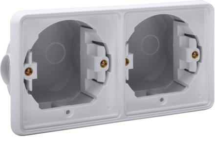 Niko - Hydro inbouwkader tweevoudig horizontaal grijs - 700-75000