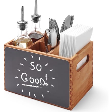 Boîte en bois pour menus, couverts, épices et tableaux d'écriture Hendi 664148