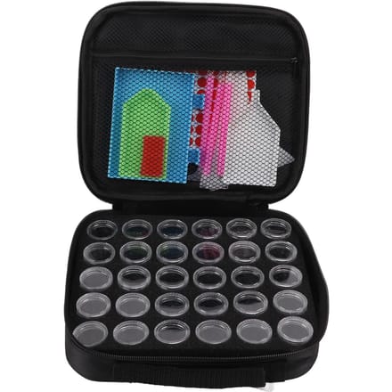 Boîte de peinture strass 30 compartiments Design transparent Portable Compact Récipients de rangement pour perles Art gray