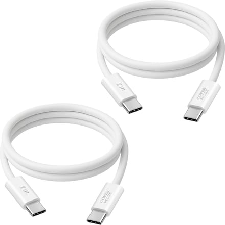 Usb C naar usb C kabel - 2 meter - 60w fast en quick charge - Snellader - Voor snel oplader telefoon tablet laptop - Lang - Wit