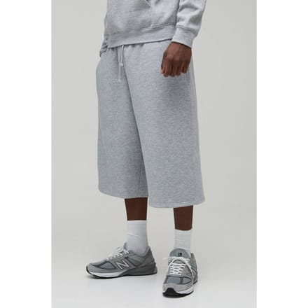 Tall Essential Jersey Jort | Grey Marl | Size Medium