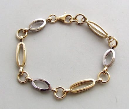 14 karaat gouden bicolor armband