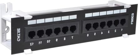 Netwerk Patchpaneel - Ethernet Paneel - Netwerk Organisatie - 12 Poorts UTP - Mini Formaat - Rood