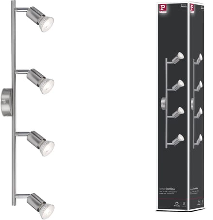 Spotlight Carolina GU10 230V max. 4x10W dimbaar Nikkel mat