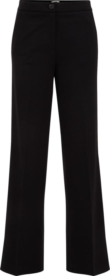 WE Fashion Dames wide leg pantalon met stretch