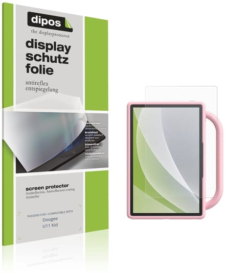 dipos – 2x Matte Beschermfolie geschikt voor Doogee U11 Kid | Krasbestendige & antireflecterende Screenprotector Ultra-Thin
