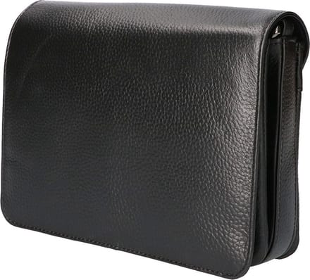 Leather Design Schoudertas met Overslag Revival Vintage Zwart