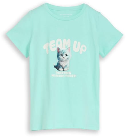 Tom Tailor - T-shirt met fotoprint - Maat 92/98 - Light Mint