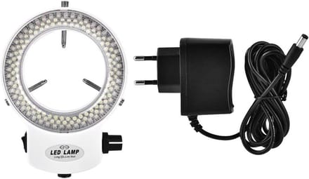 LED Lichtring - Verstelbare Verlichting - Microscoop Camera - Hoge Helderheid 18000 LUX - 12.5 x 9.8 x 3 cm