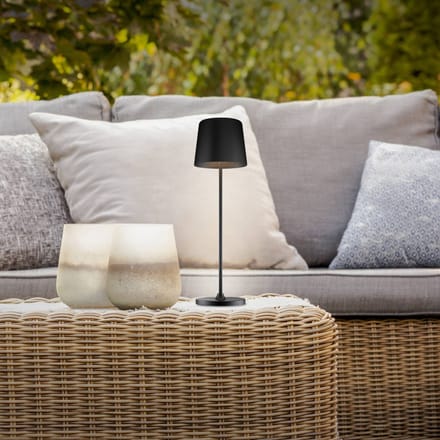 Brilliant Kaami oplaadbare Tafellamp - Buiten - LED 2W 3000K - 3 Stepdim - IP44 - Zwart