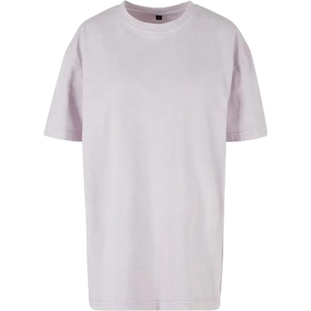 Build your Brand Ladies Oversized Acid Wash Tee BY270 - SOFT LILAC - M