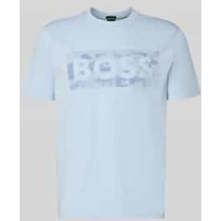 regular fit T-shirt van katoenmix model 'TS_GLOBE LOGOPATTERN'