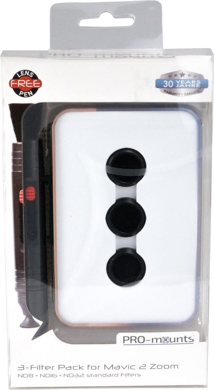 PRO-mounts 3-Filter Pack for Mavic 2 Zoom (ND8 + ND16 + ND32 standard)