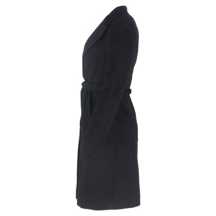 Hugo Boss jas met riem in zwarte wol