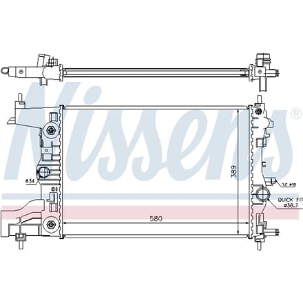 Radiator, motorkoeling NISSENS 630728
