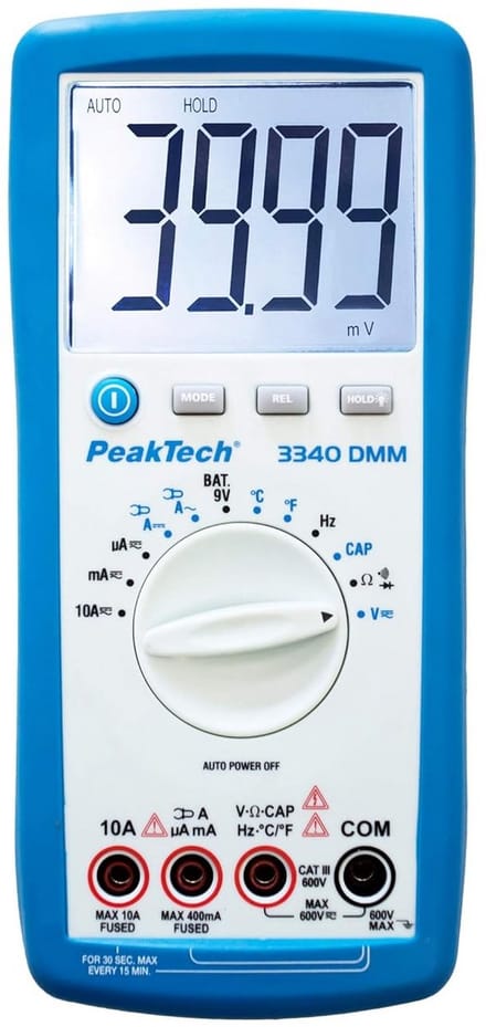 True RMS Multimeter met Groot LCD Display - Digitale Spanningstester 4000 Counts