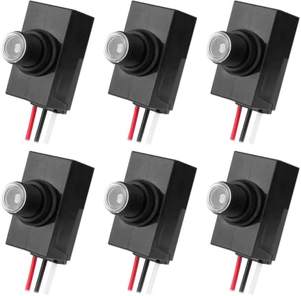 6x Schemerschakelaar Buitenverlichting - Universele Lichtsensor voor Tuin- en Bewegingslampen