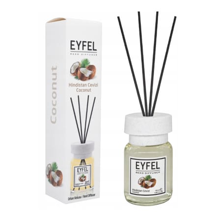 EYFEL - REED DIFFUSER - GEURSTOKJES - HUISPARFUM - COCONUT - 120ML