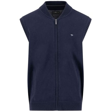 Fynch-Hatton Vest Zip College Supersoft Cotton Navy / male