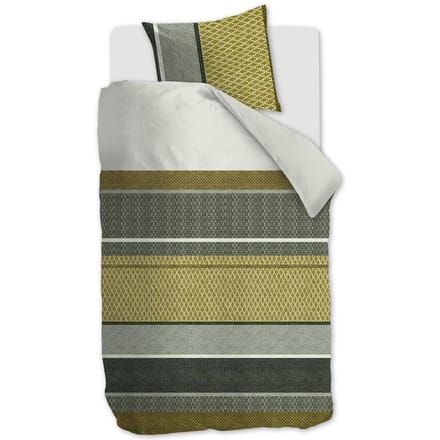 Beddinghouse Benthe dekbedovertrek - Eenpersoons - 140x200/220 - Groen