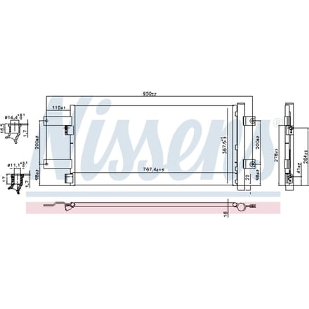 Condensator, airconditioning NISSENS 941073