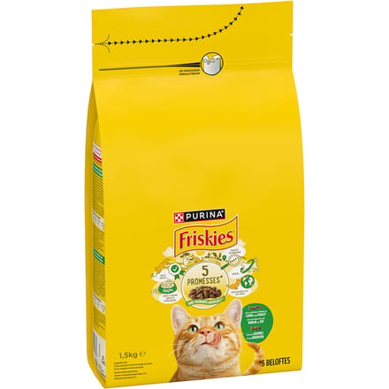 3x1,5kg Konijn, Kip & Groenten Friskies Kattenvoer
