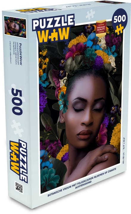 Puzzel Bladeren - Vrouw - Bloemen - Legpuzzel - Puzzel 500 stukjes