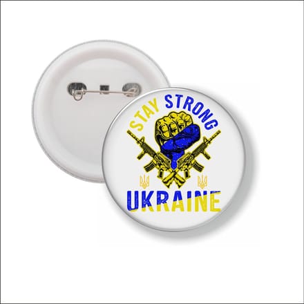 Button Met Speld - Stay Strong Ukraine - Oekraine