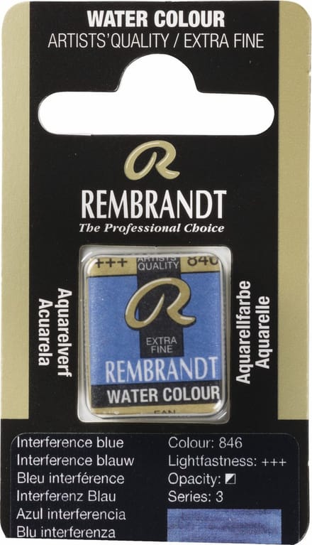 Rembrandt water colour napje Interference Blue (846)