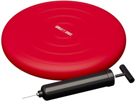 Gorilla Sports Balanskussen - Wiebelkussen - Balanstrainer - Incl. Pomp - Rood